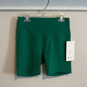 lululemon athletica Emerald Green 6” Bike Shorts